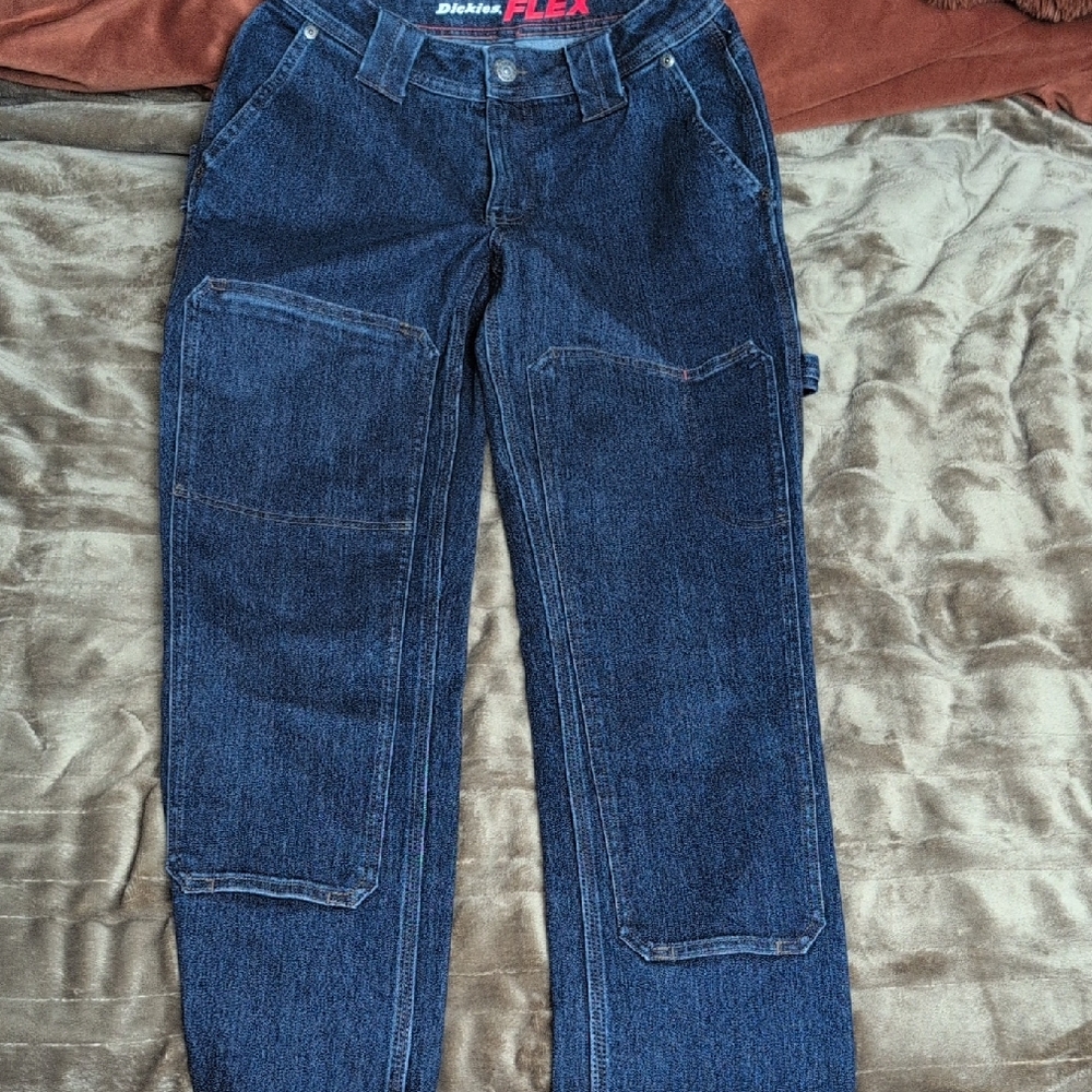 Dickies Women's Dark Blue Straight Leg Jeans